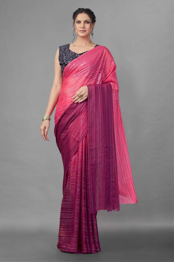 S Multy Sequence Fancy Wear Weightless Satin Saree Collection